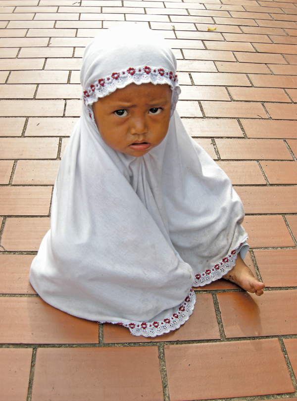 Baby girl at mosque