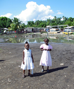 Two girls in Sunday best-Darbonne