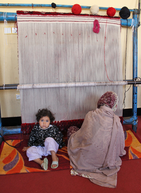 Weaving in woman's prison